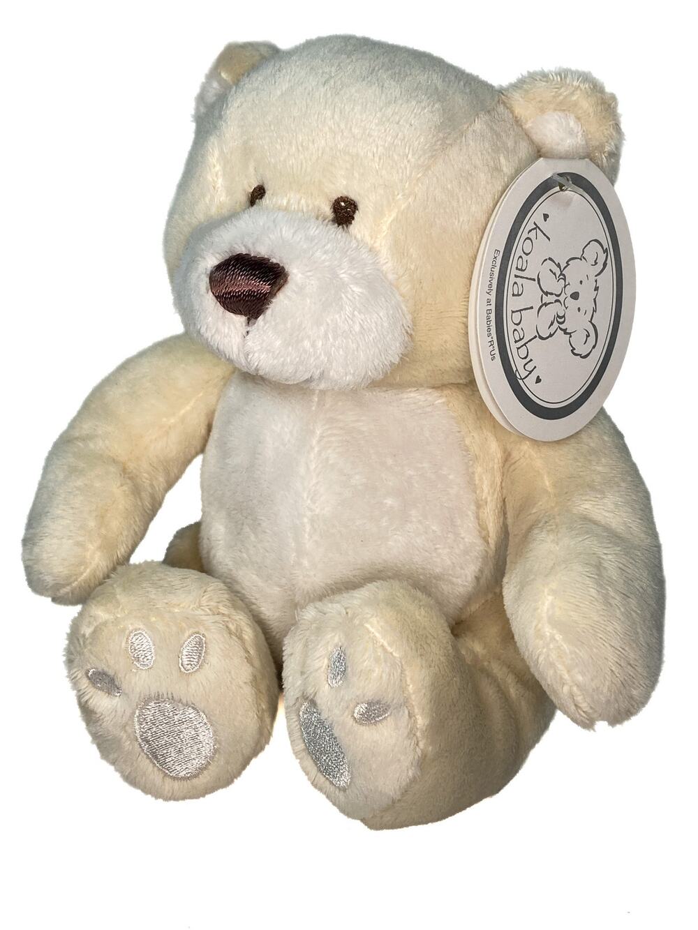 Koala Baby Cream Ivory Teddy Bear Plush Super Soft Toy Sewn Eyes Lovey 7" Tag